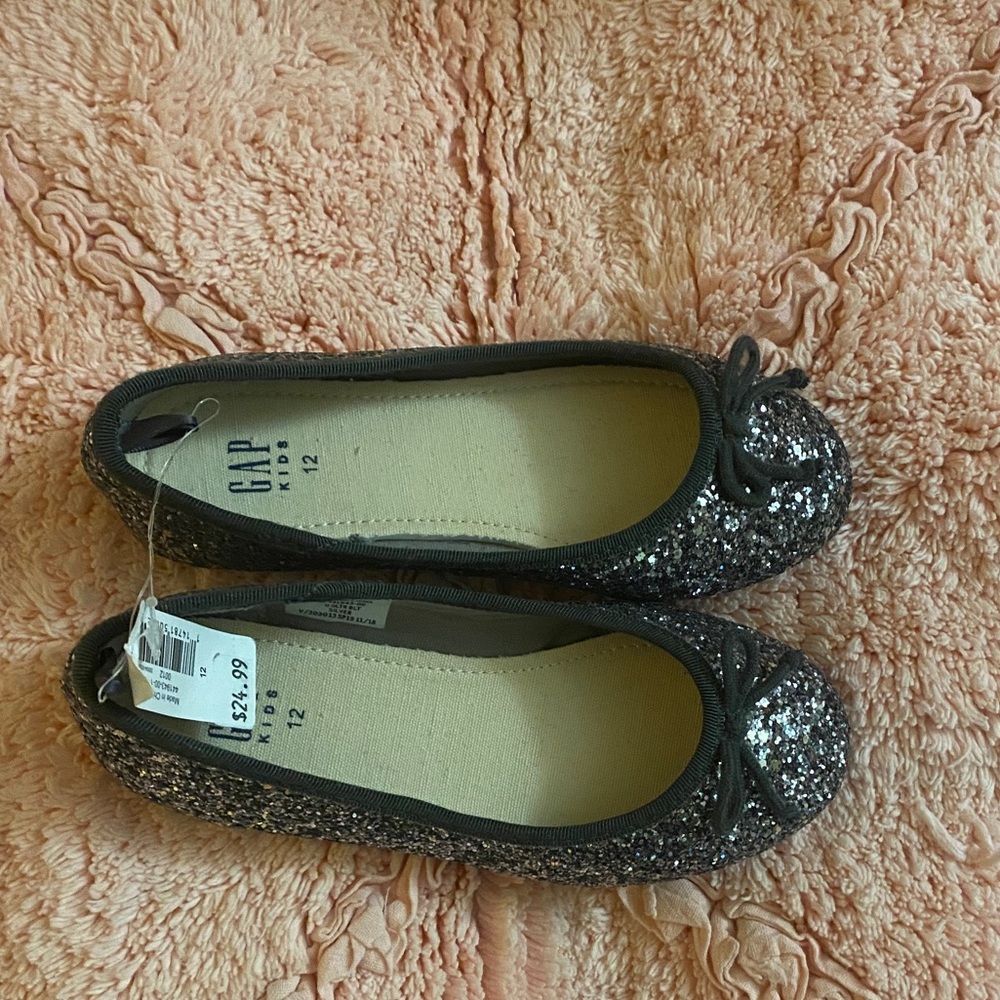 NWT Gap Kids Girls Glitter Ballet Flats